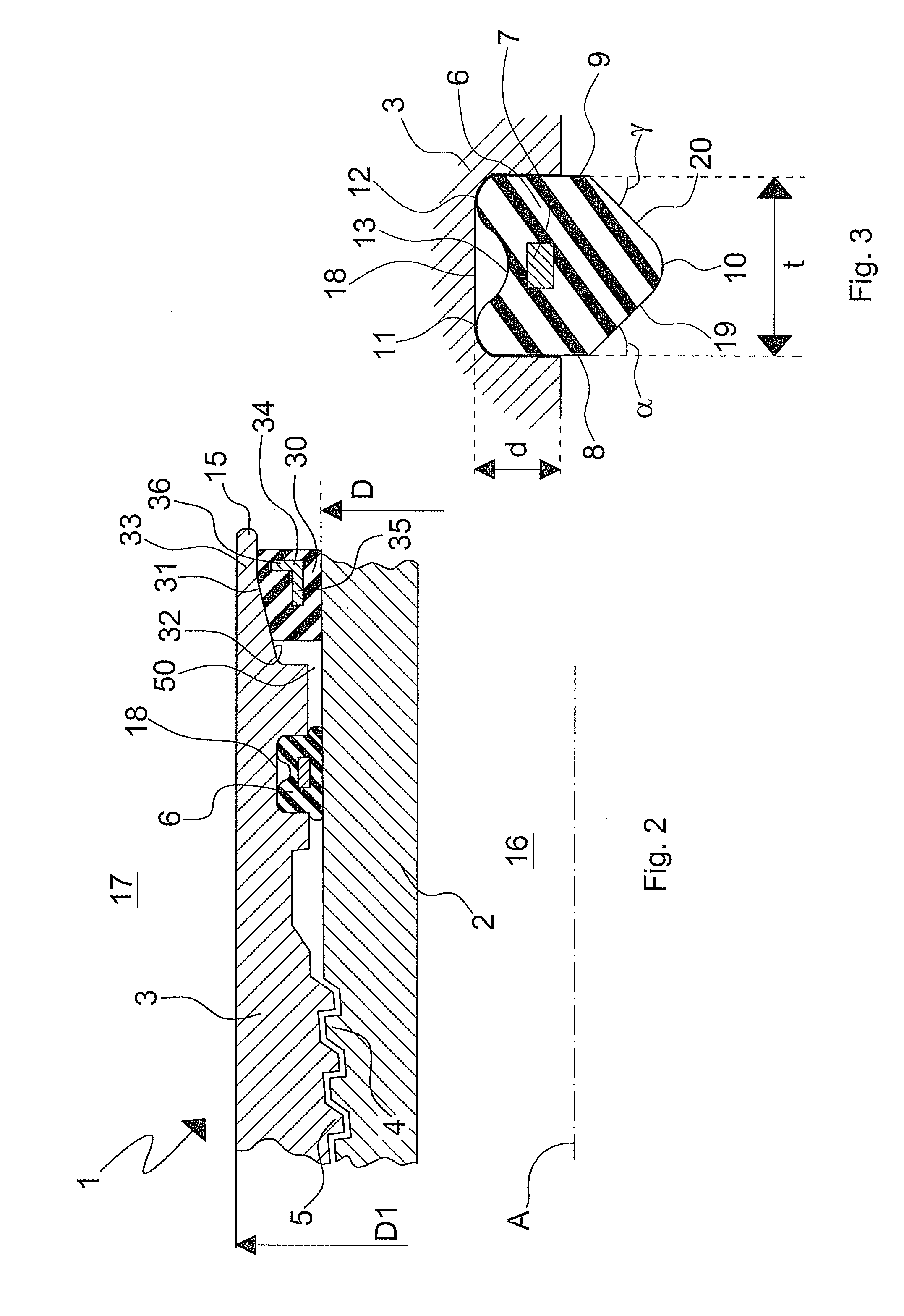 Threaded joint with improved resilient seal ring