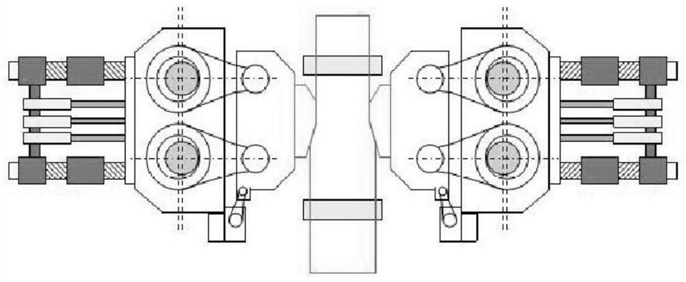 Method for prolonging on-machine time of hammerhead of hot rolling fixed-width press