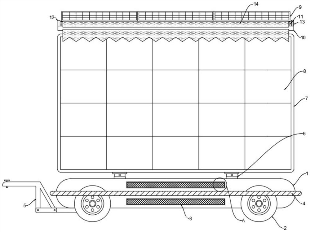 Outdoor mobile LED advertising screen and using method thereof
