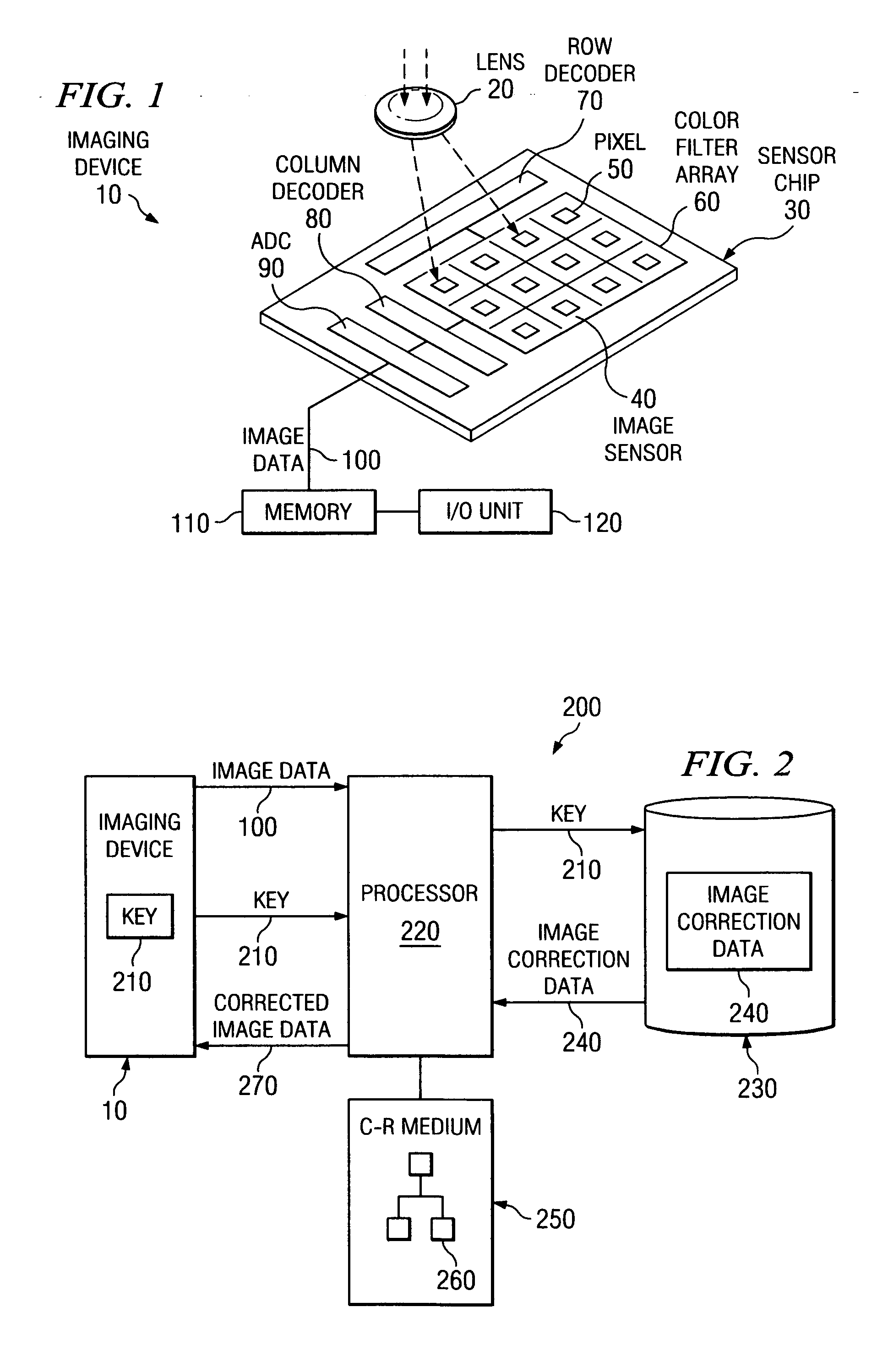 System and method for processing images using centralized image correction data