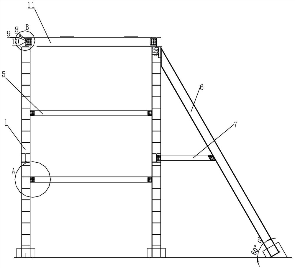 Design method of sinking headframe for vertical shaft expanding excavation