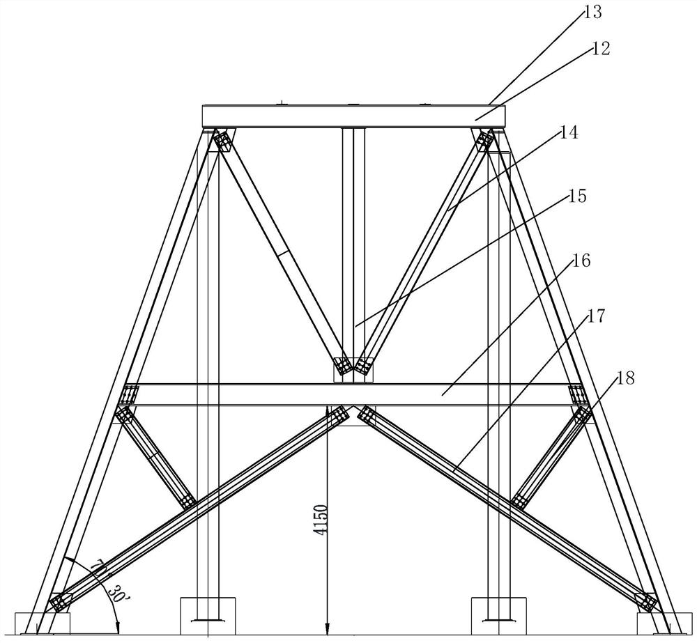 Design method of sinking headframe for vertical shaft expanding excavation