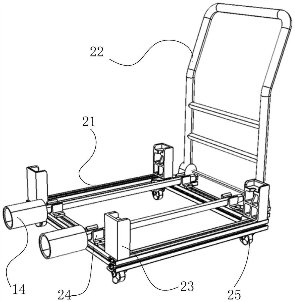 Transfer trolley and track inspection robot transfer system