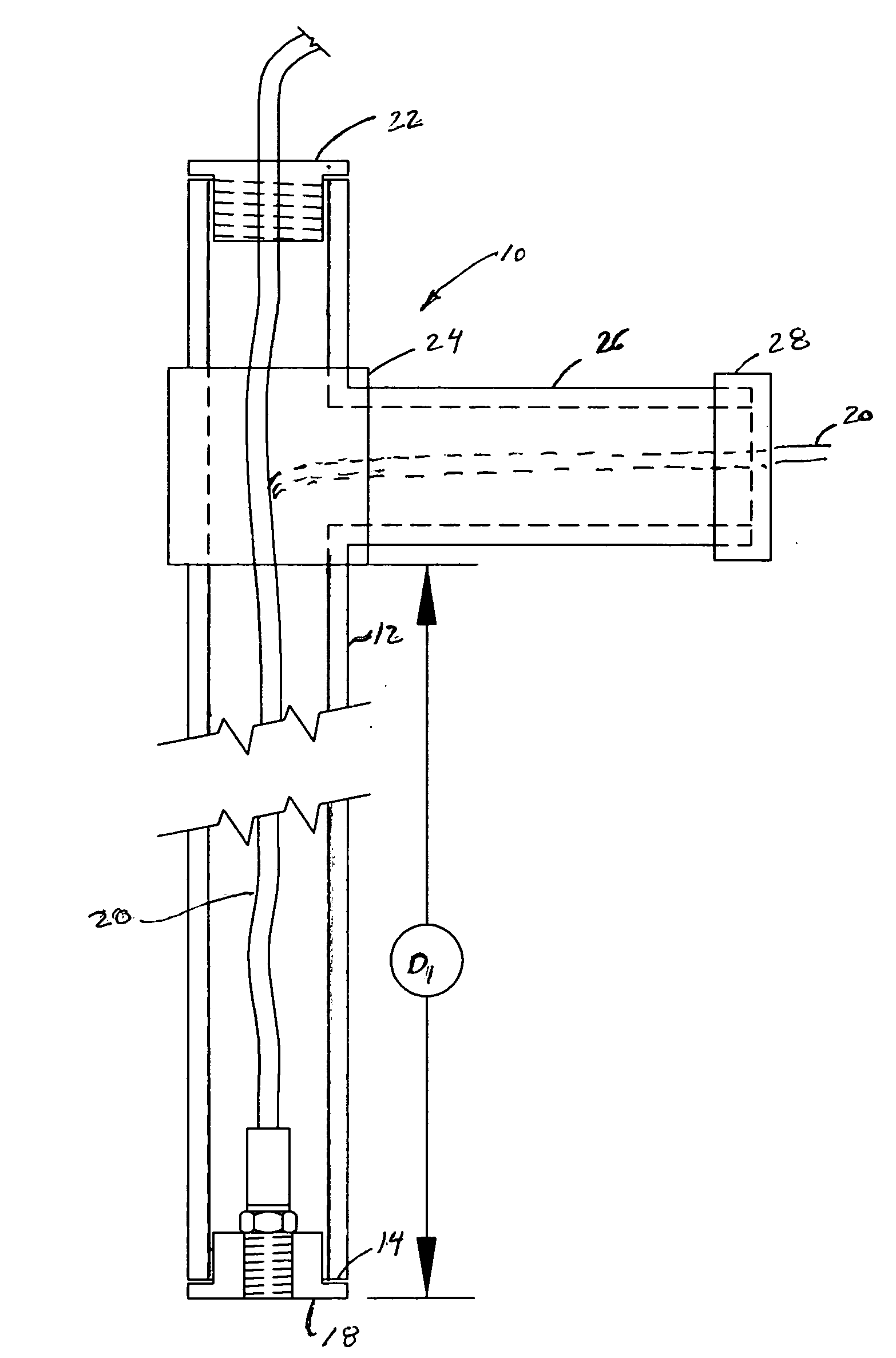 Method and apparatus for measuring the draft of a vessel
