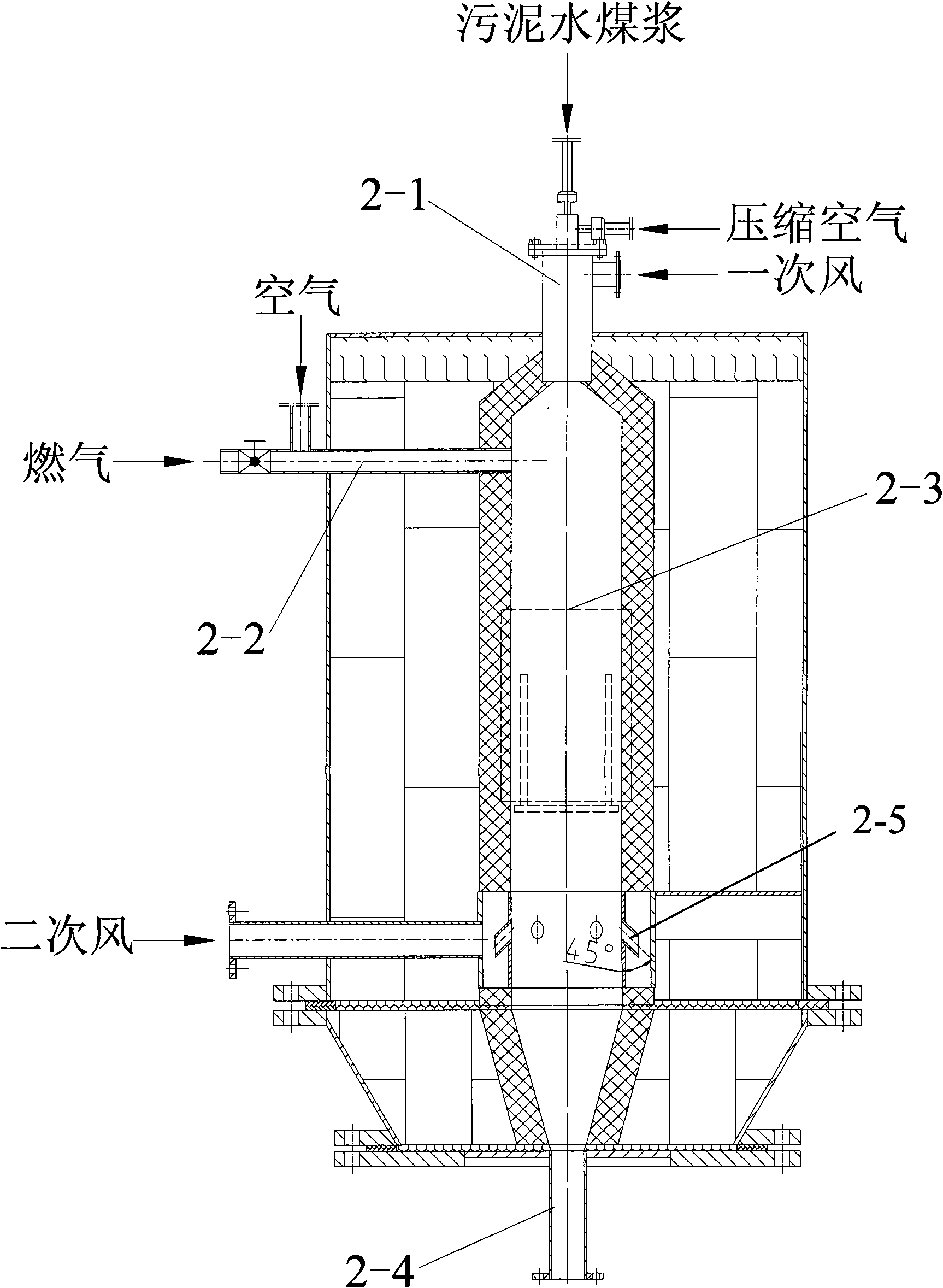 Incineration treatment method of municipal sludge and device thereof