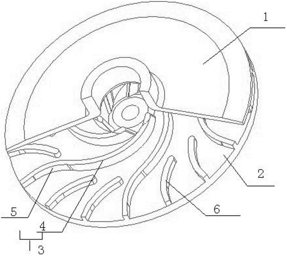Centrifugal pump impeller with low specific speed