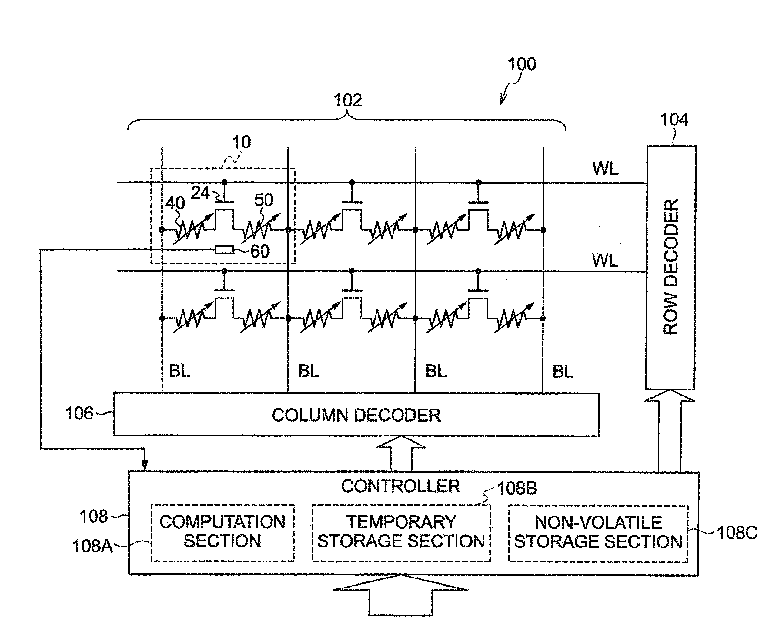 Semiconductor non-volatile memory, charge accumulating method for semiconductor non-volatile memory, charge accumulating program storage medium