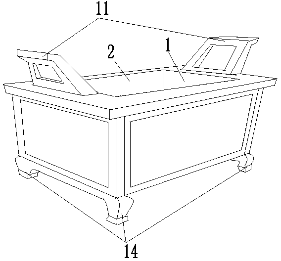 Tripod-shaped tomb crown and modular coffin chamber