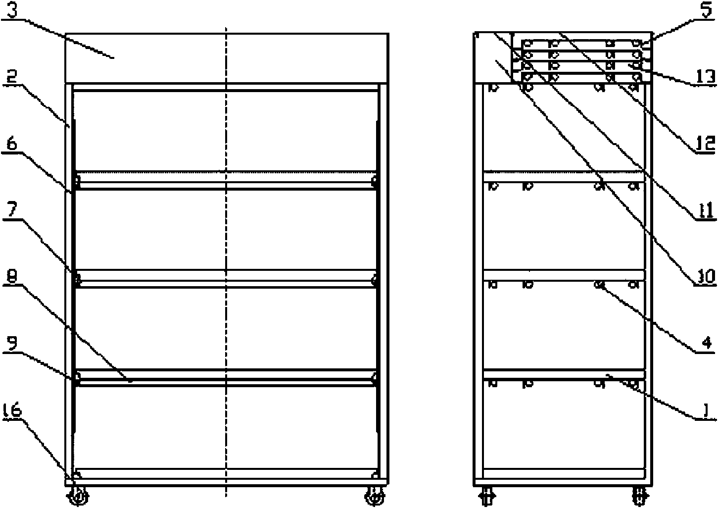 Artificial light source plant culture bed