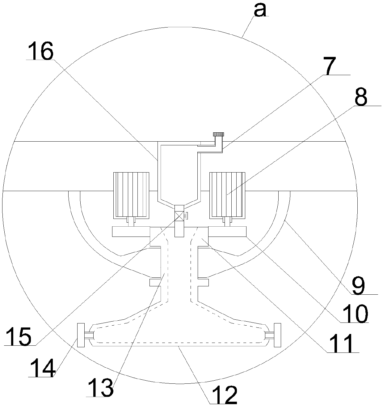 Supporting frame paint spaying device