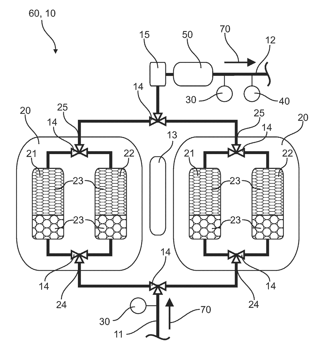 Method for operating an air-drying device for drying air, air-drying device for drying air as well as compressed air system