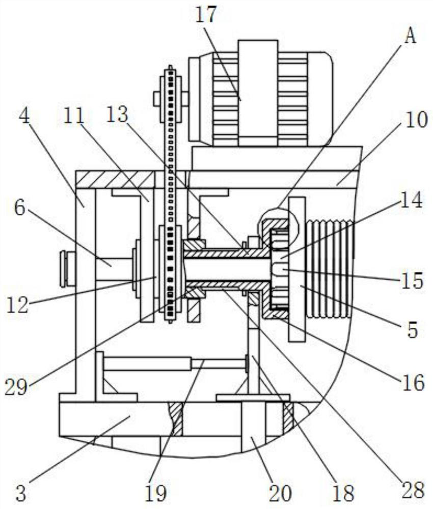 Frame body of pile driver for civil engineering