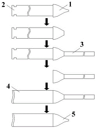 A kind of production method of optical fiber preform cone head