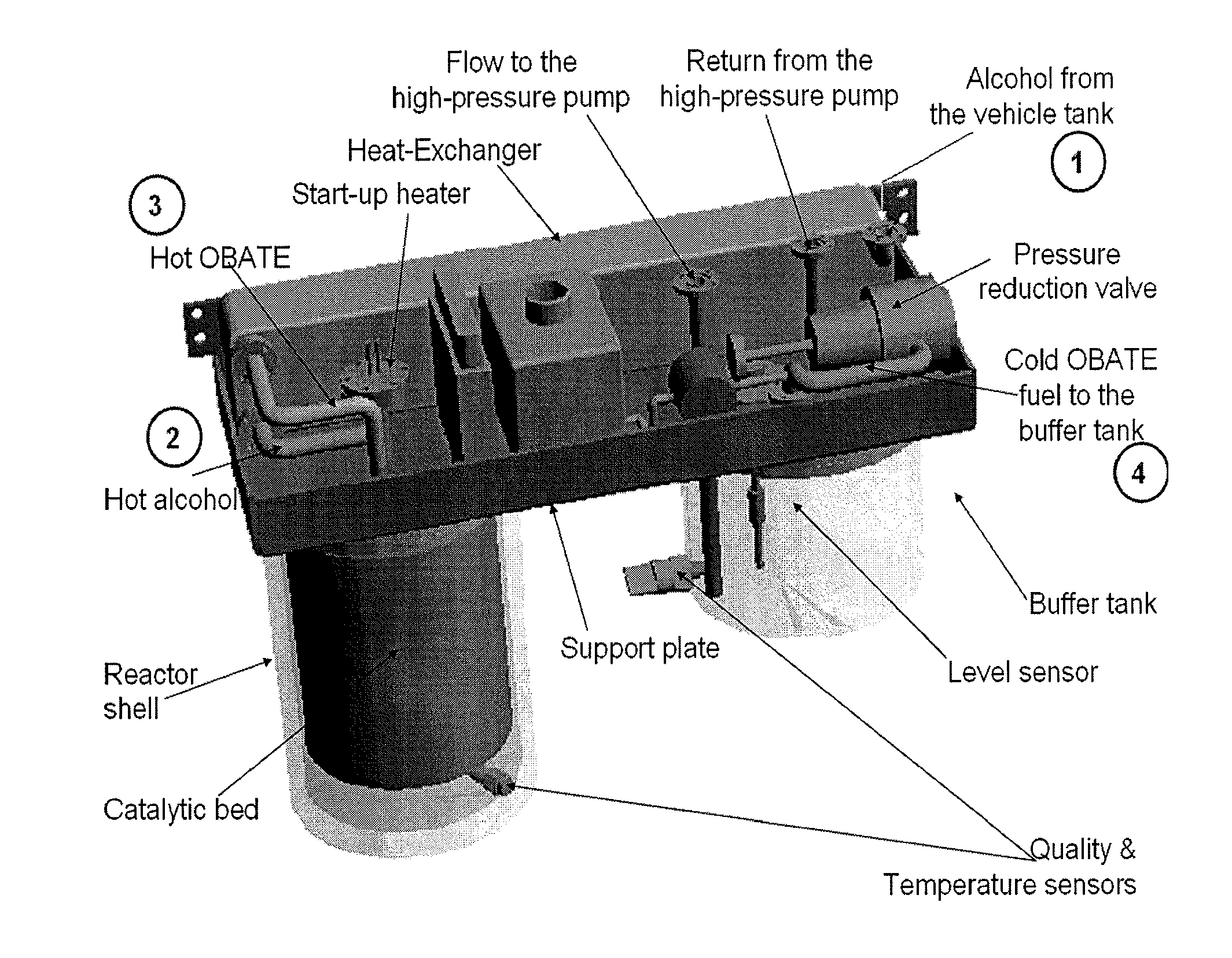 Process for preparing a fuel for automotive applications, stationary engines and marine applications by catalytic liquid phase alcohol conversion and a compact device for carrying out the process