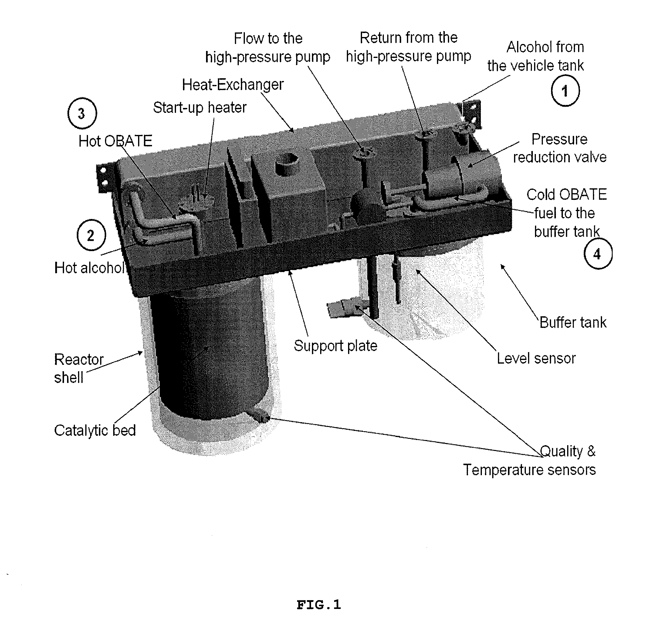 Process for preparing a fuel for automotive applications, stationary engines and marine applications by catalytic liquid phase alcohol conversion and a compact device for carrying out the process