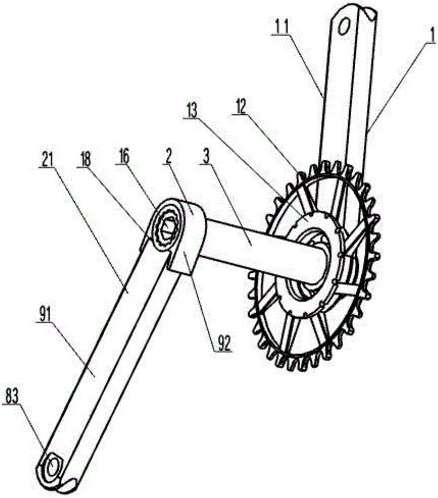 Direct-assembling type hollow crank assembly of bicycle and processing method of hollow crank