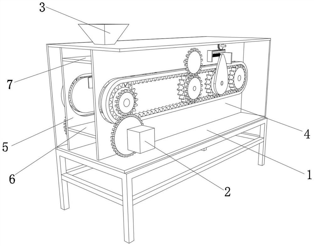 A shelling processing device for shell food