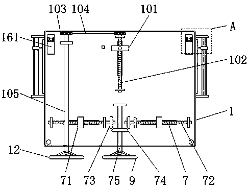 Tire cross section measuring and detecting device