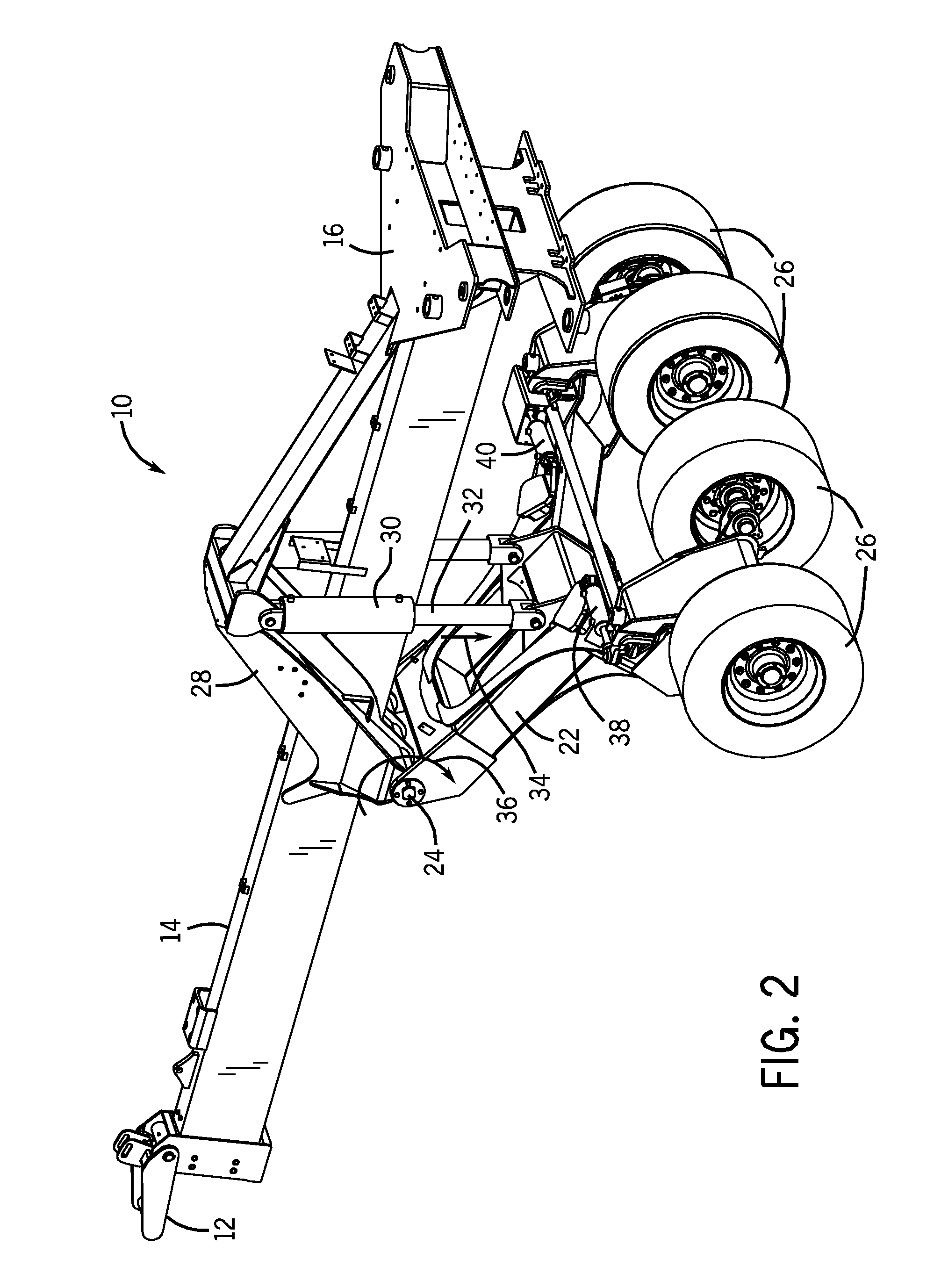 Fluid control system for steerable agricultural implement