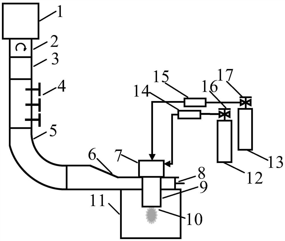 Microwave plasma combustion-supporting device based on surface wave mode