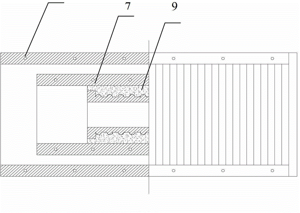Installation structure convenient for disassembling and assembling expansion joint of heat transfer casing