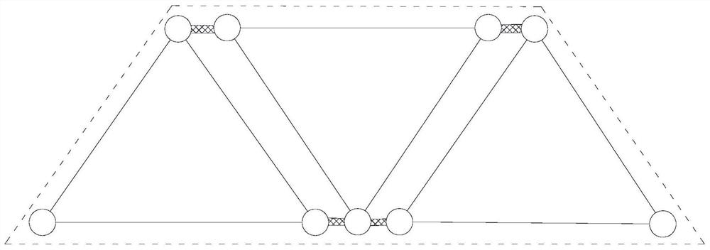 Combinable reinforced truss arm and triangular truss arm unit body thereof