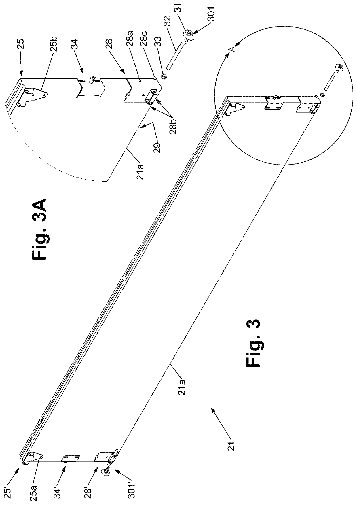 Overhead garage door system with sealing feature