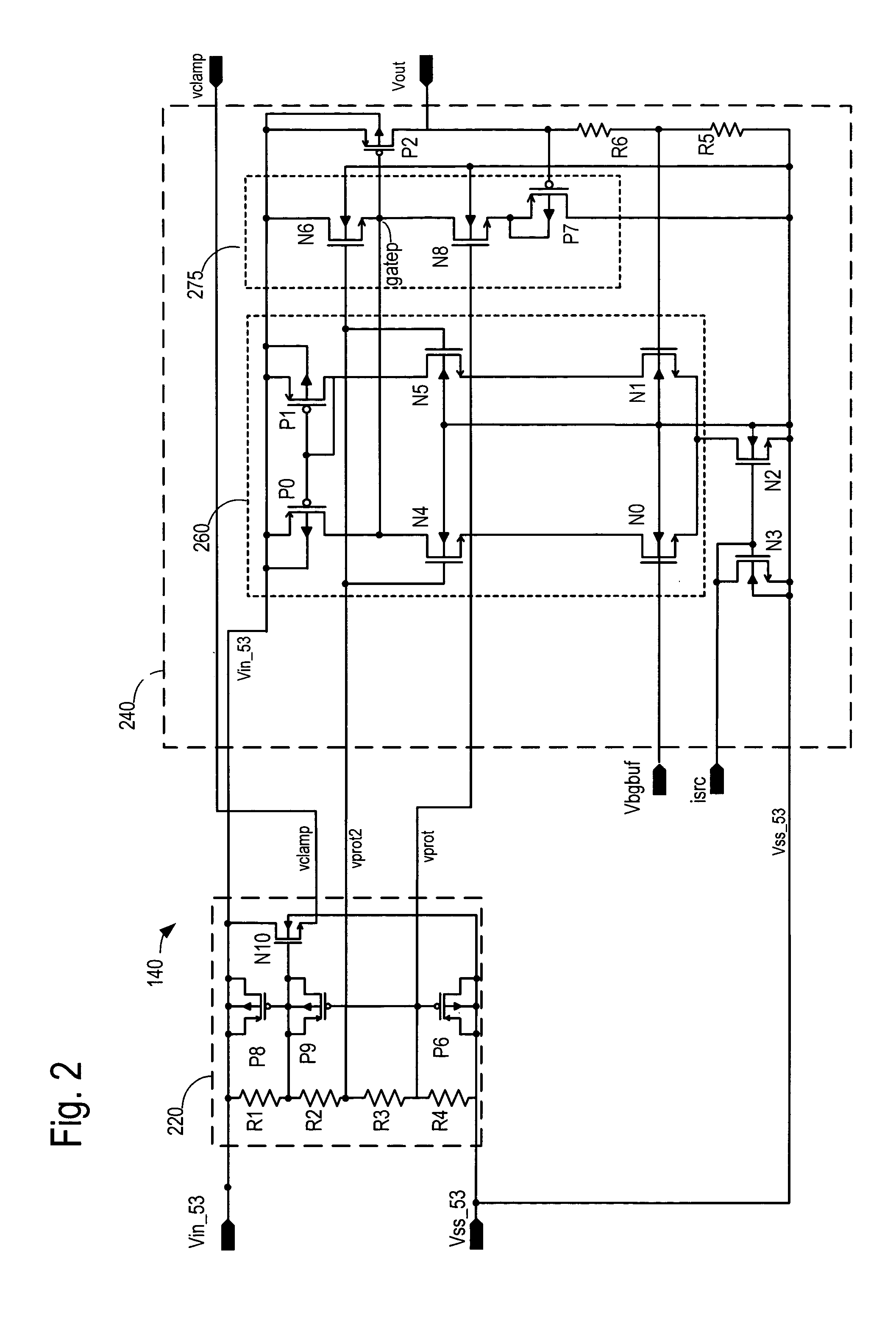 Voltage regulator using protected low voltage devices
