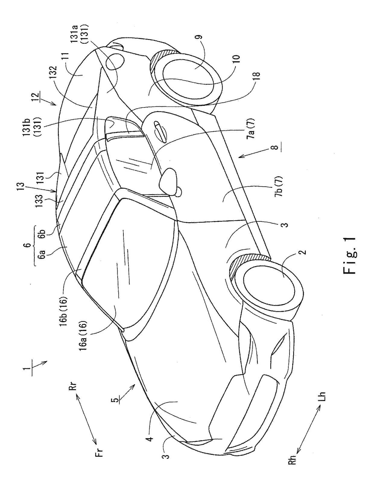 Trim structure of vehicle