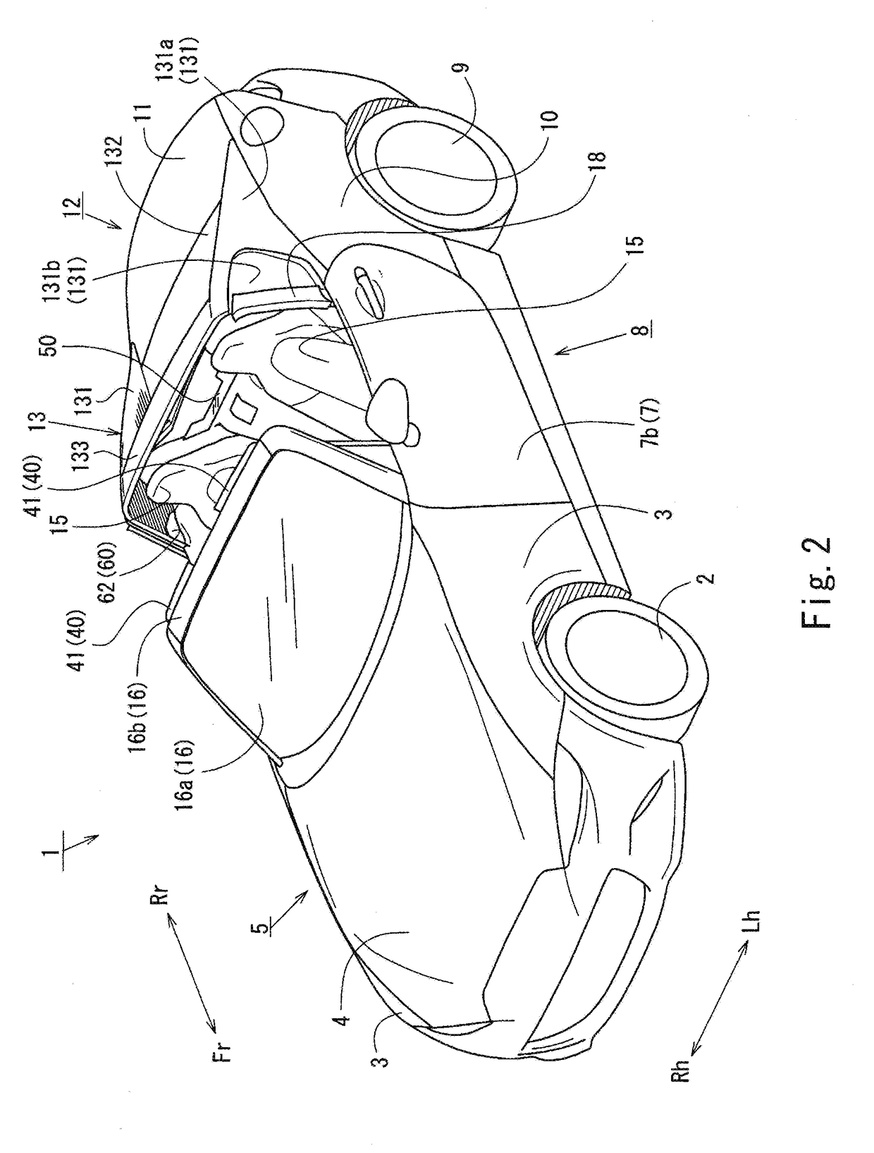 Trim structure of vehicle