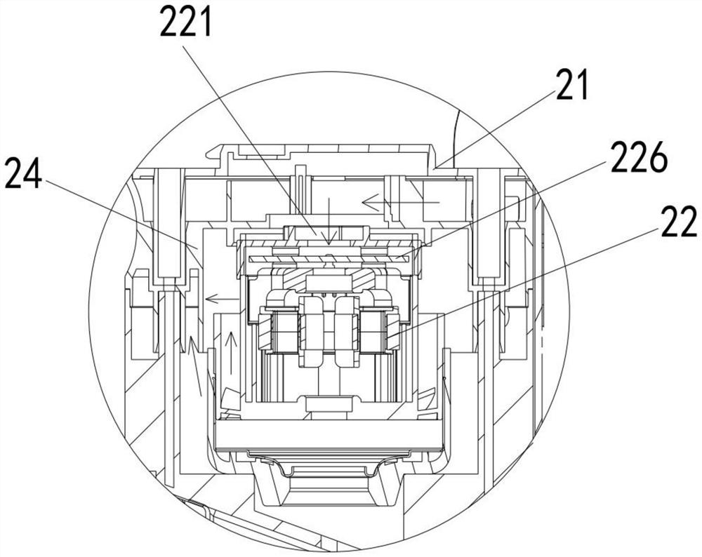 Vacuum source cooling system and cleaning equipment