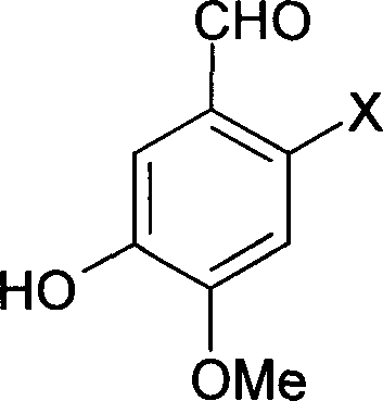 Method for synthesizing 6-substituent-3-hydroxy-4-methoxybenxaldchyde