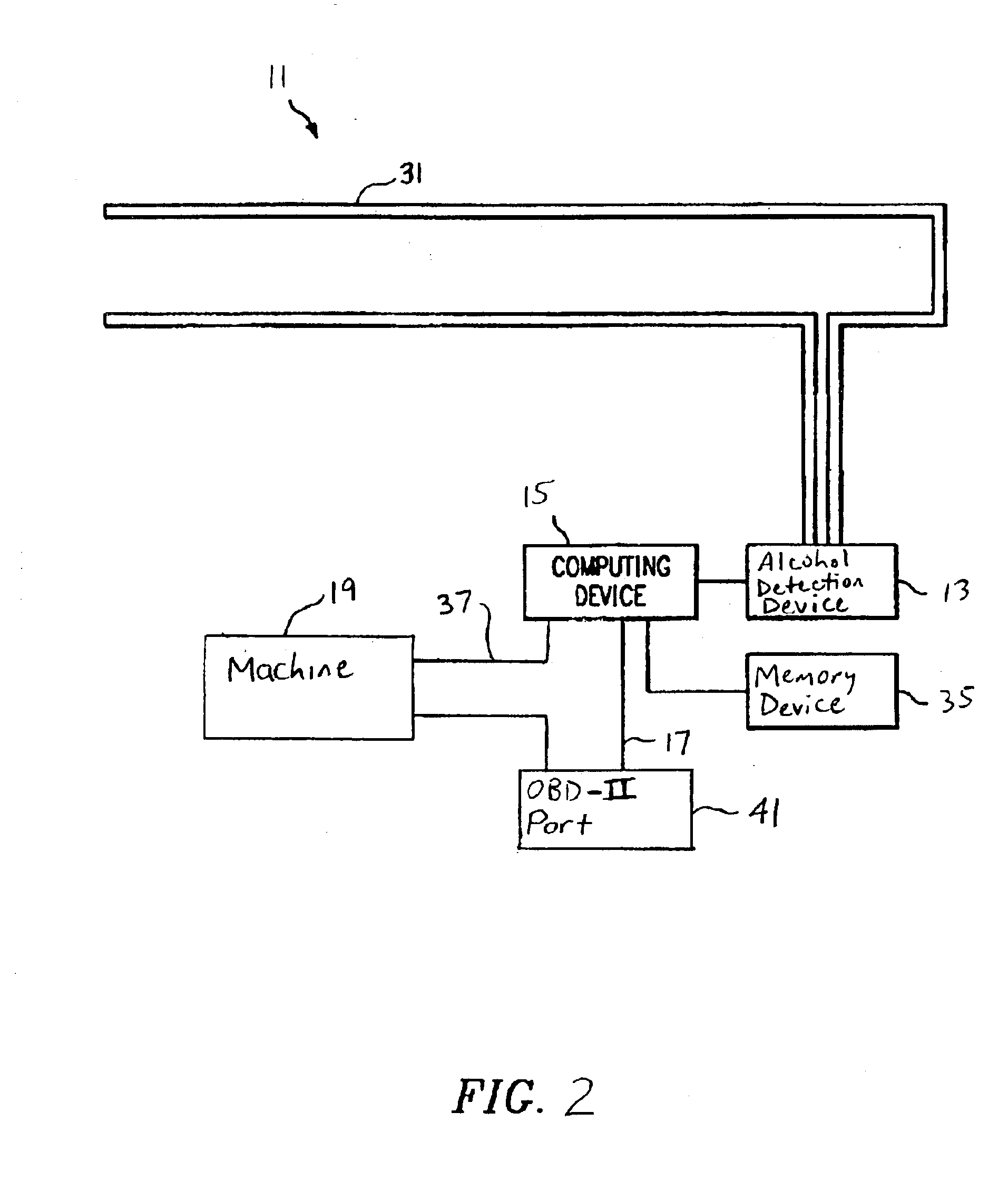 Sobriety testing apparatus having OBD-II connection capability
