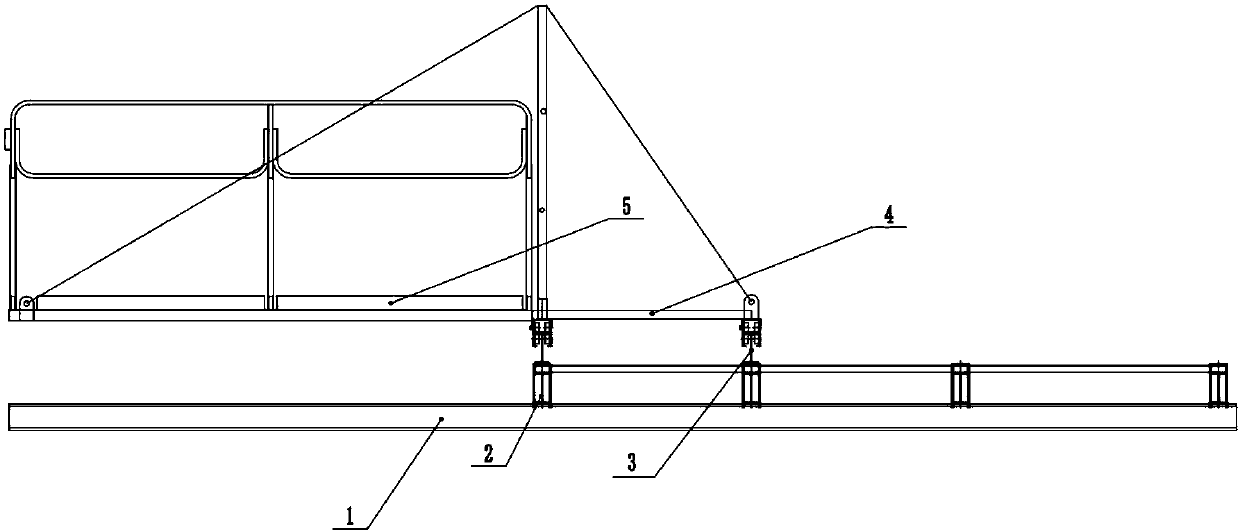 Moving combing platform for detecting heating screen in circular fluidized bed boiler hearth