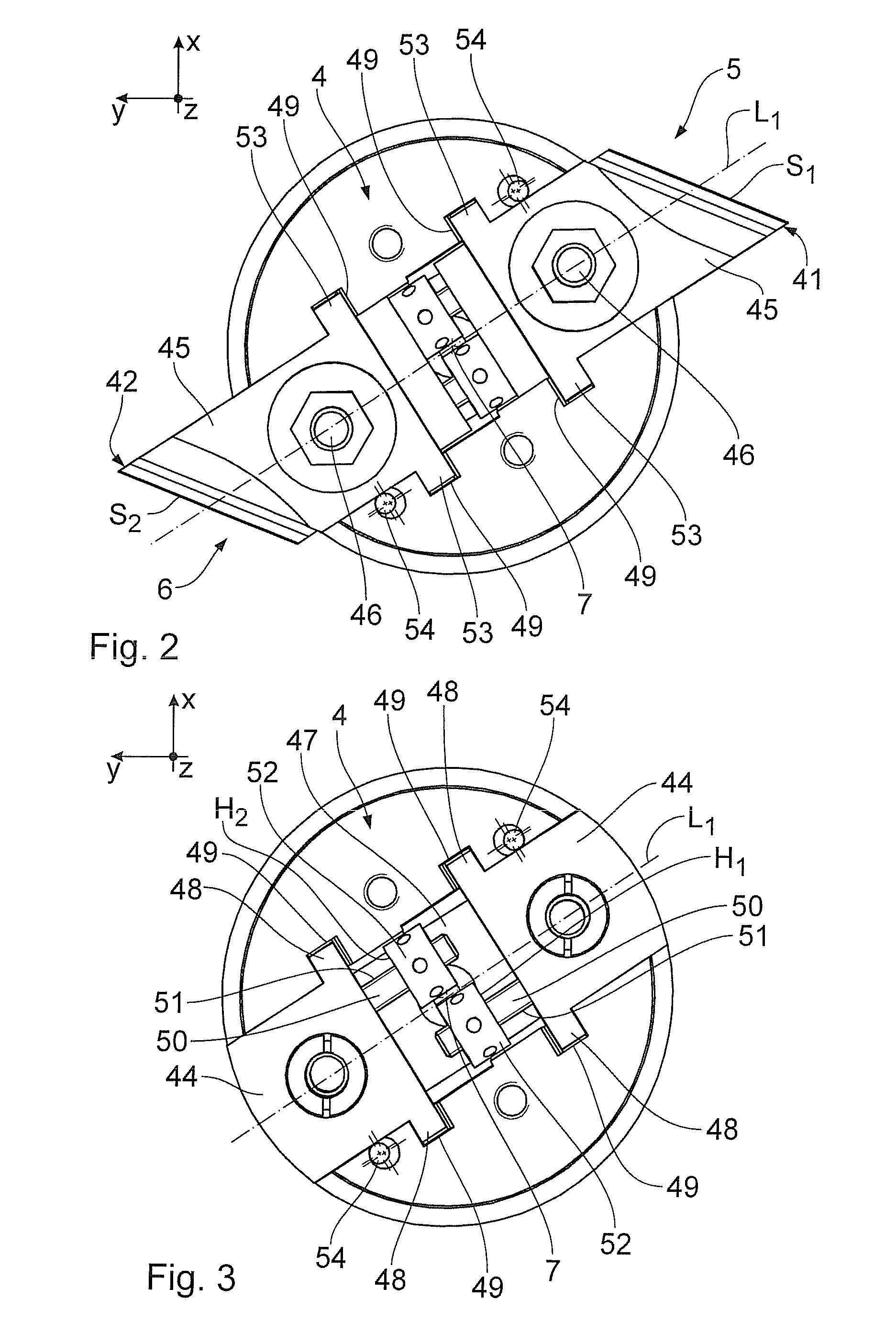 Cutting device for shear-cutting of fibre strands