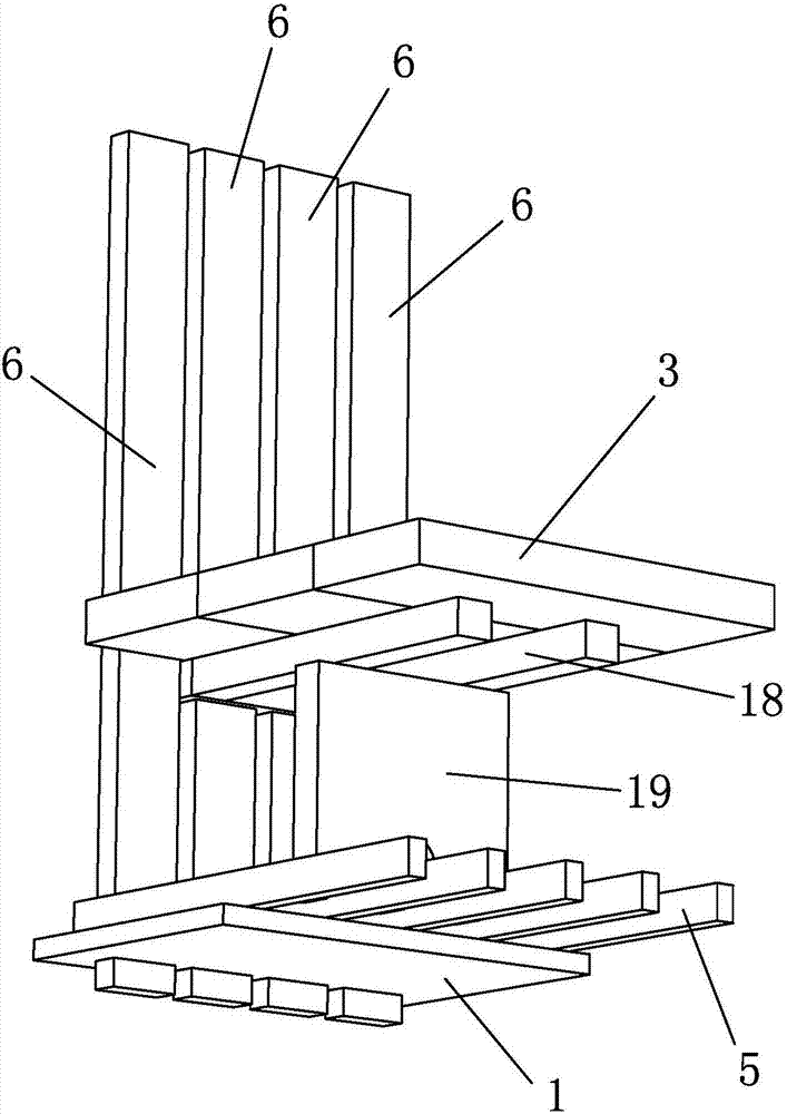 Drainage structure used for historic building gallery bridge and construction method thereof