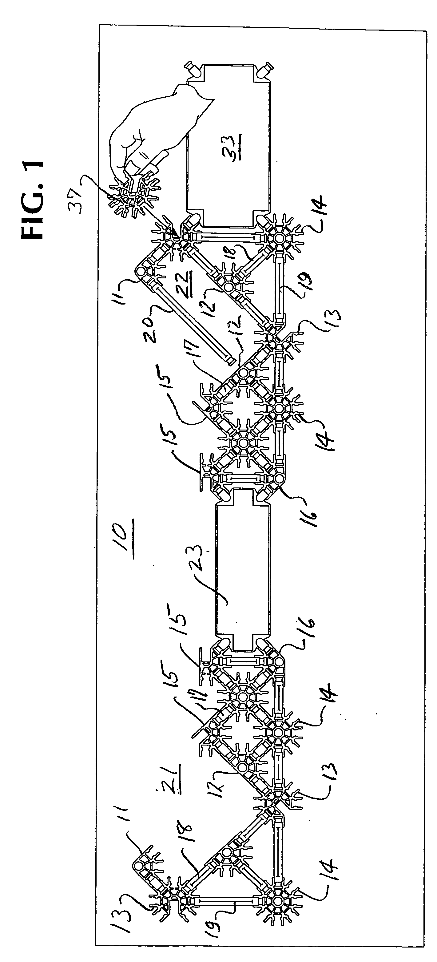 Method of constructing a three-dimensional structure with a multi-part construction toy set