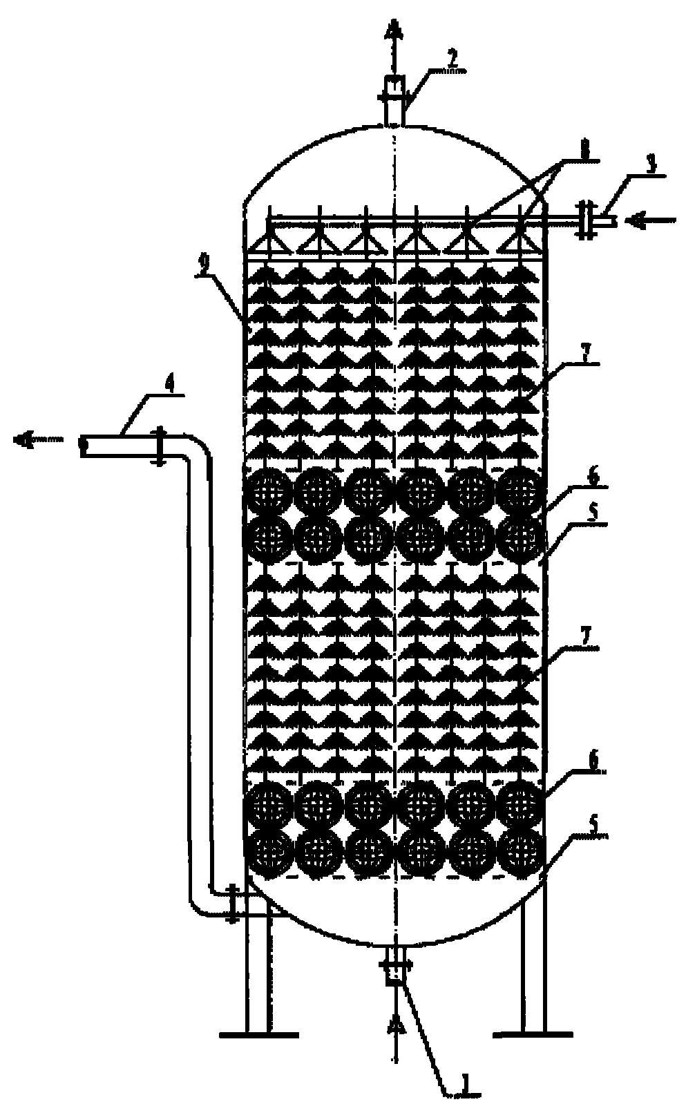 Anaerobic biological desulfurization method and device for methane