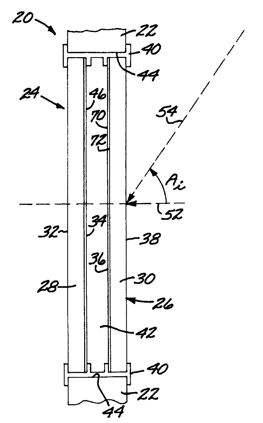 Building window having a visible-light-reflective optical interference coating thereon