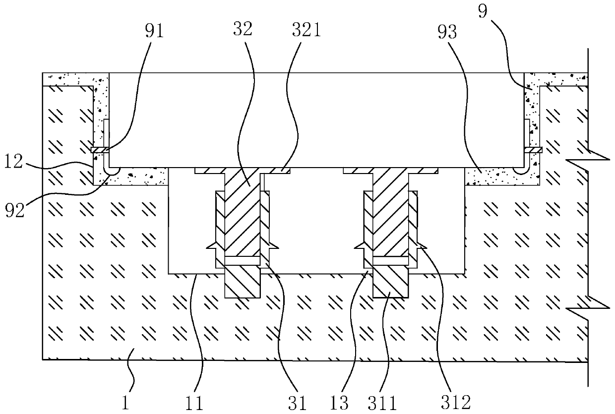 Environment-friendly plastic runway and construction process thereof