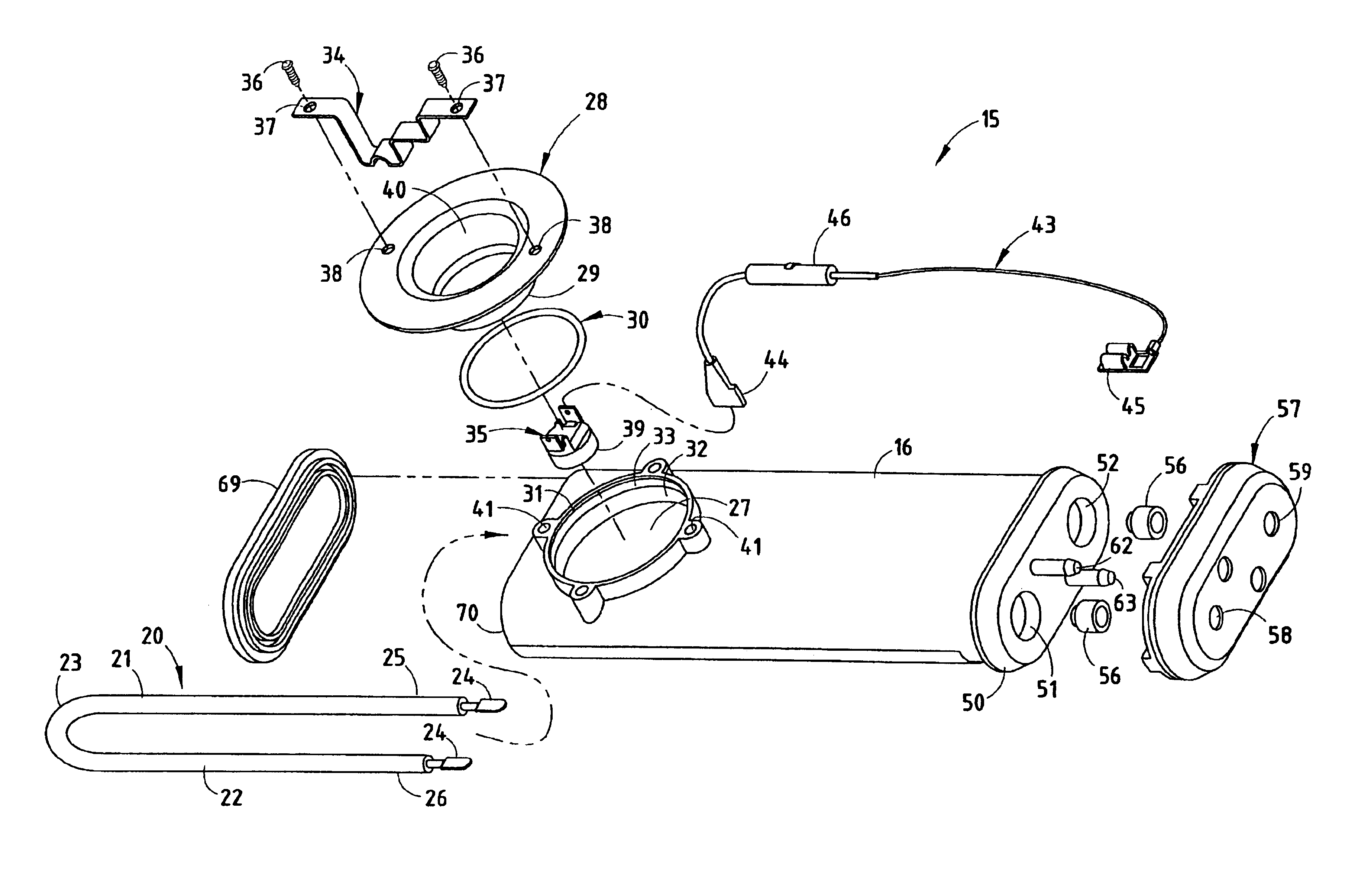 Heater for vacuum cleaners