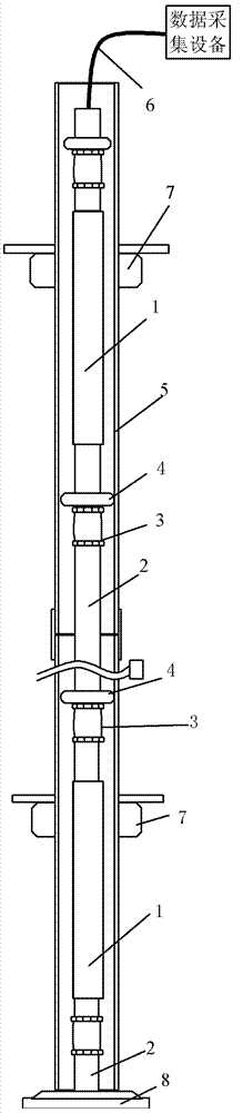 Device and method for measuring soil body displacement
