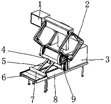 A dial-up pushing device for carton sheets used in the field of packaging