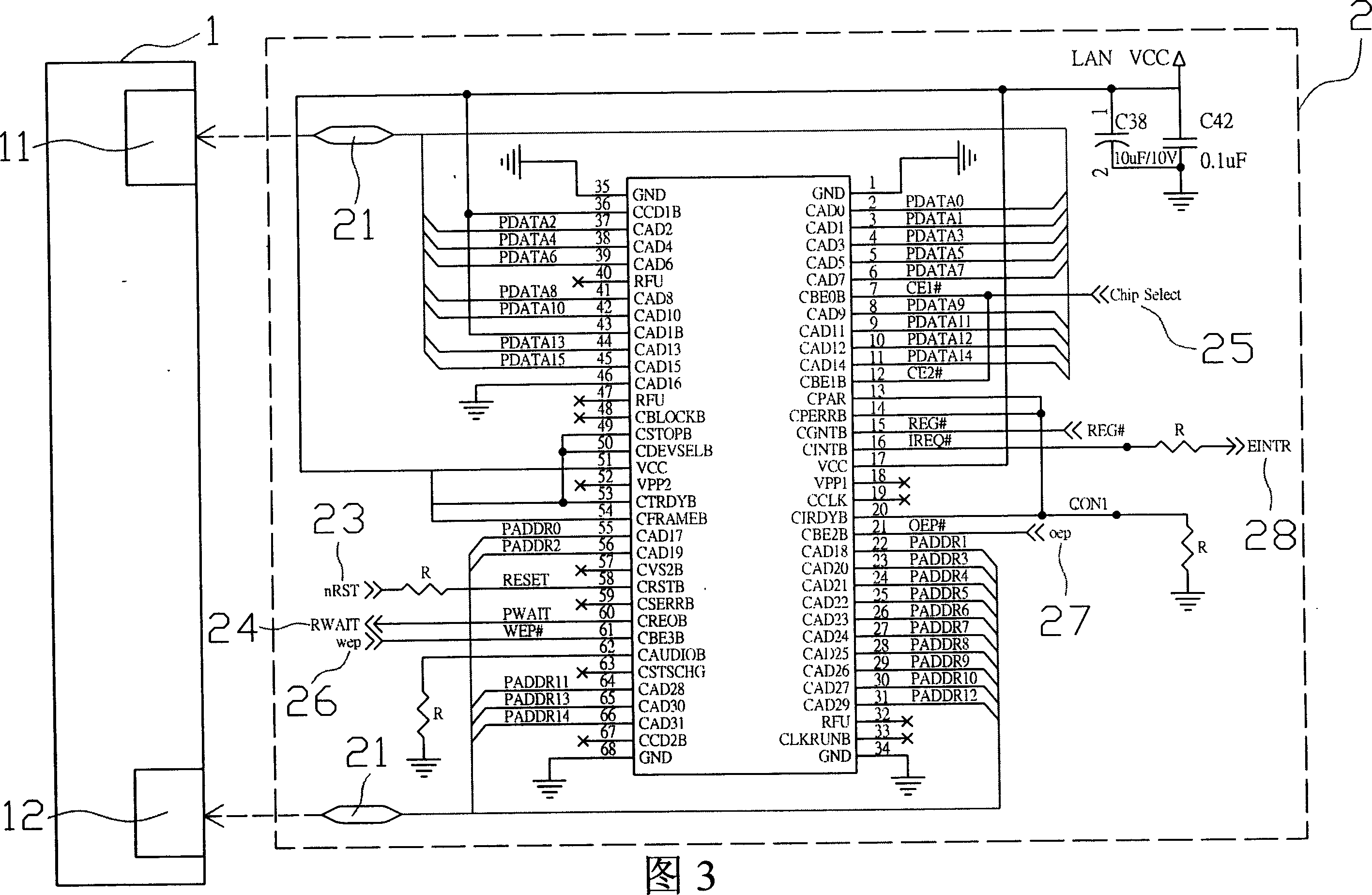 Compatible interface device of MCU and radio region network