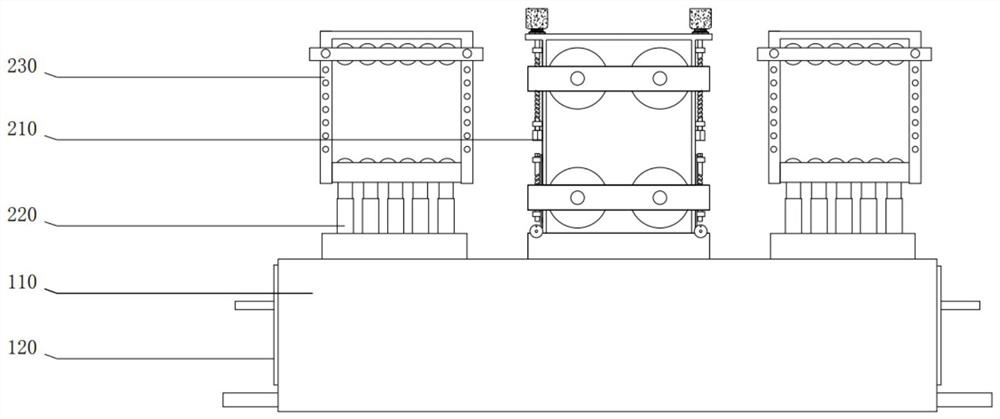 Calender with integrated adjusting mechanism