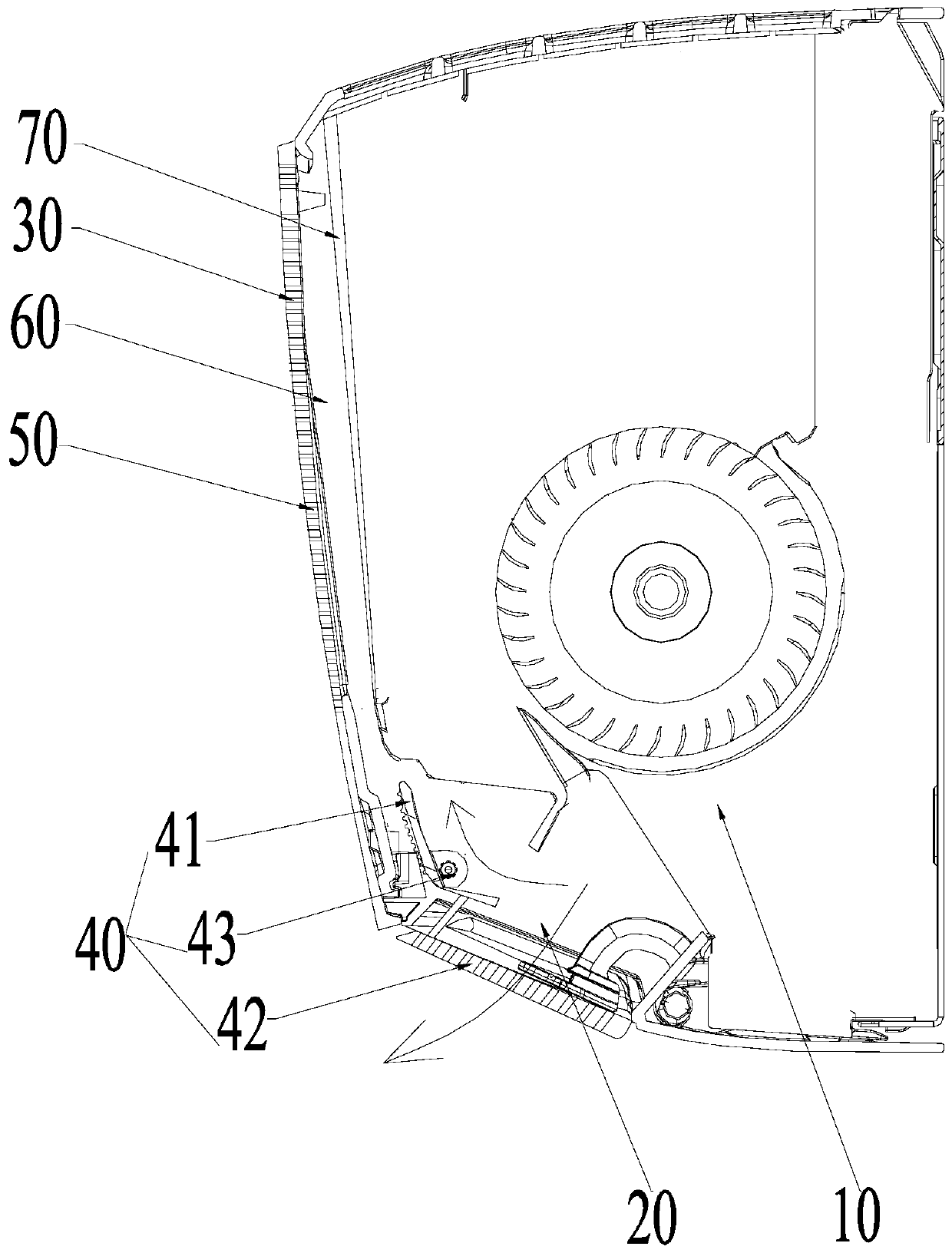Air outlet structure, air outlet method of air conditioner and air conditioner