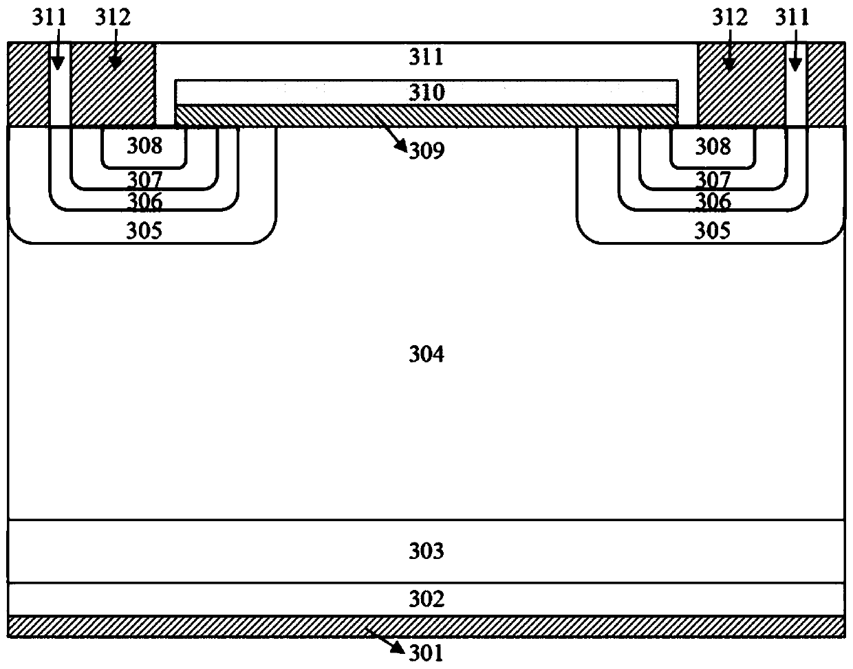 Anti-latch insulated gate bipolar transistor device