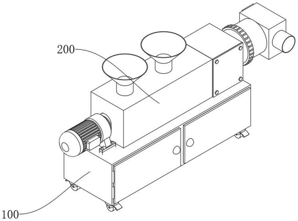 Positive displacement wire and cable sheath extruding machine and extruding method thereof