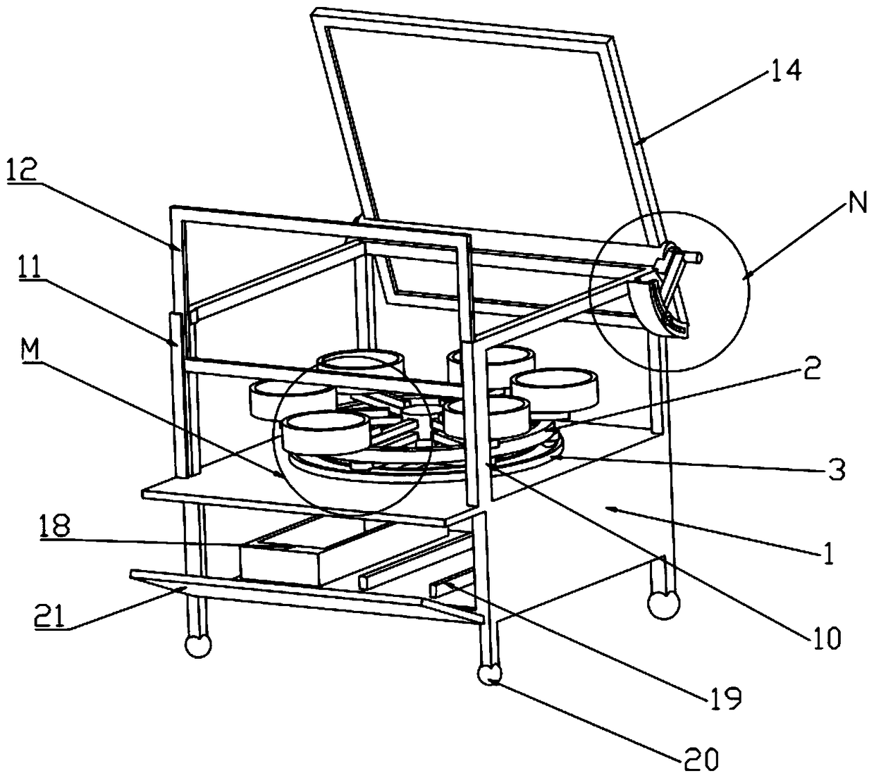 Experiment device of soil remediation improver