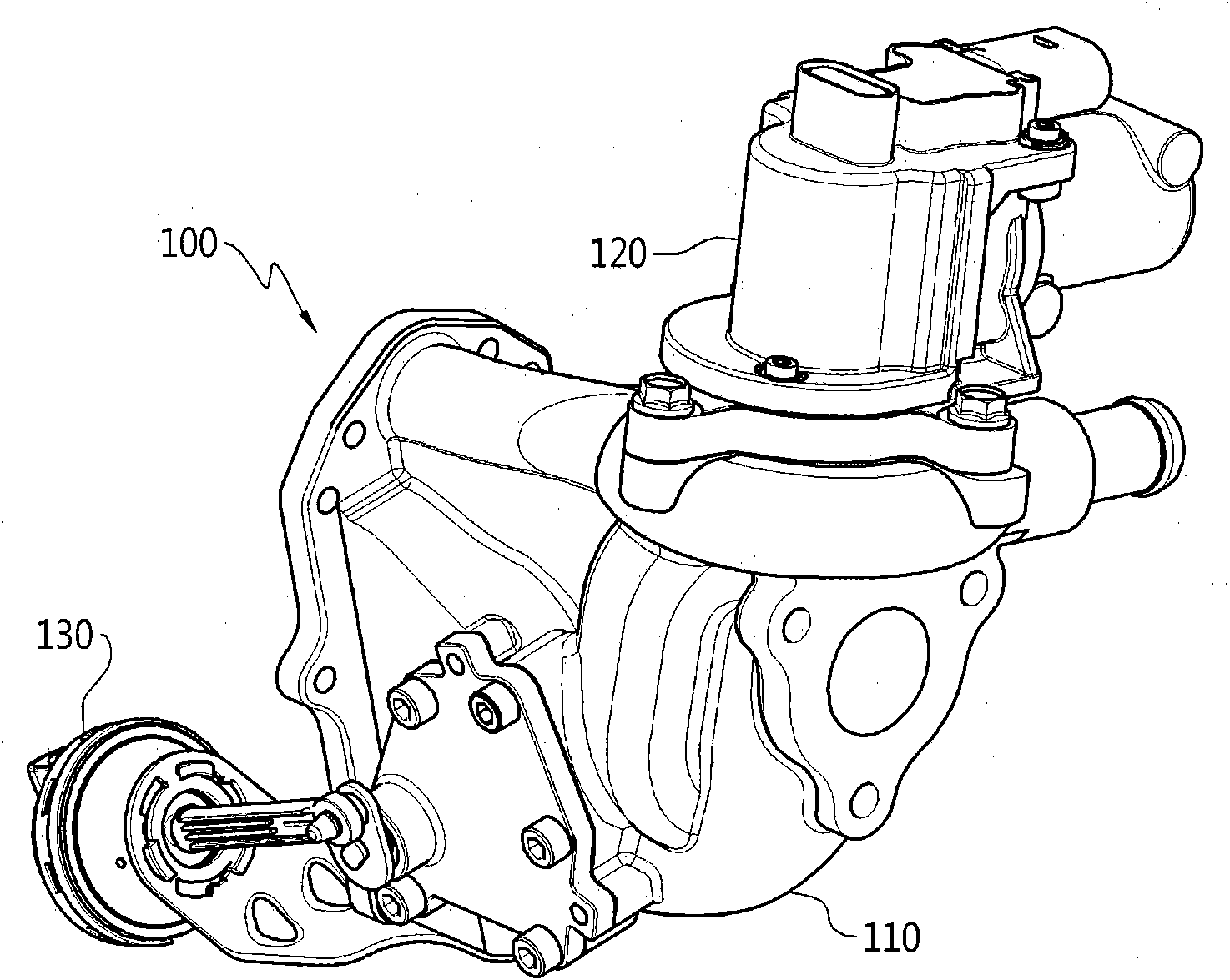 Bypass valve having EGR valve